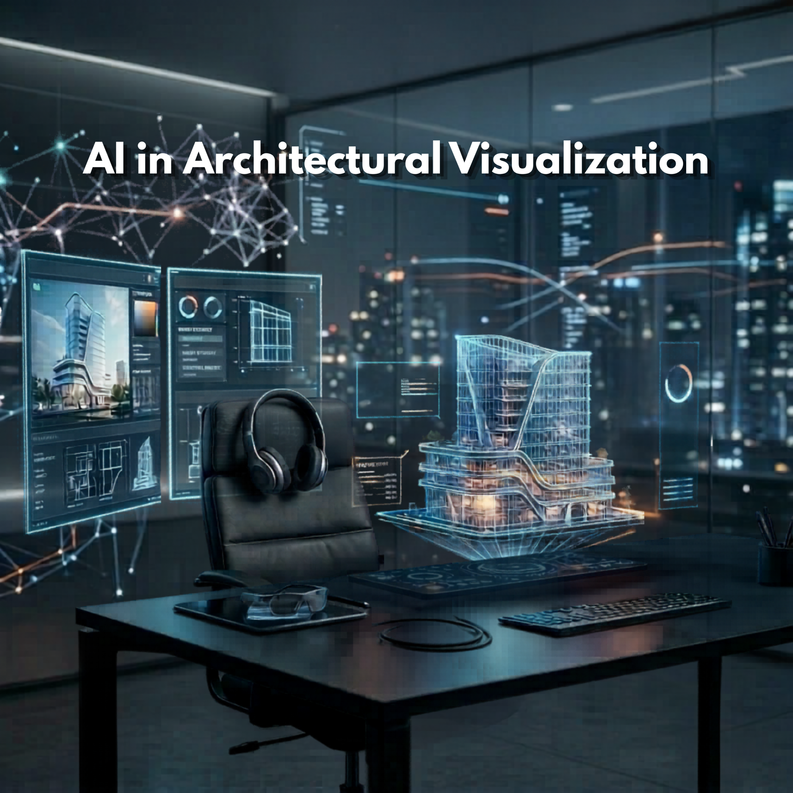 Comparison of traditional vs AI architectural visualization showing faster 3D rendering workflow